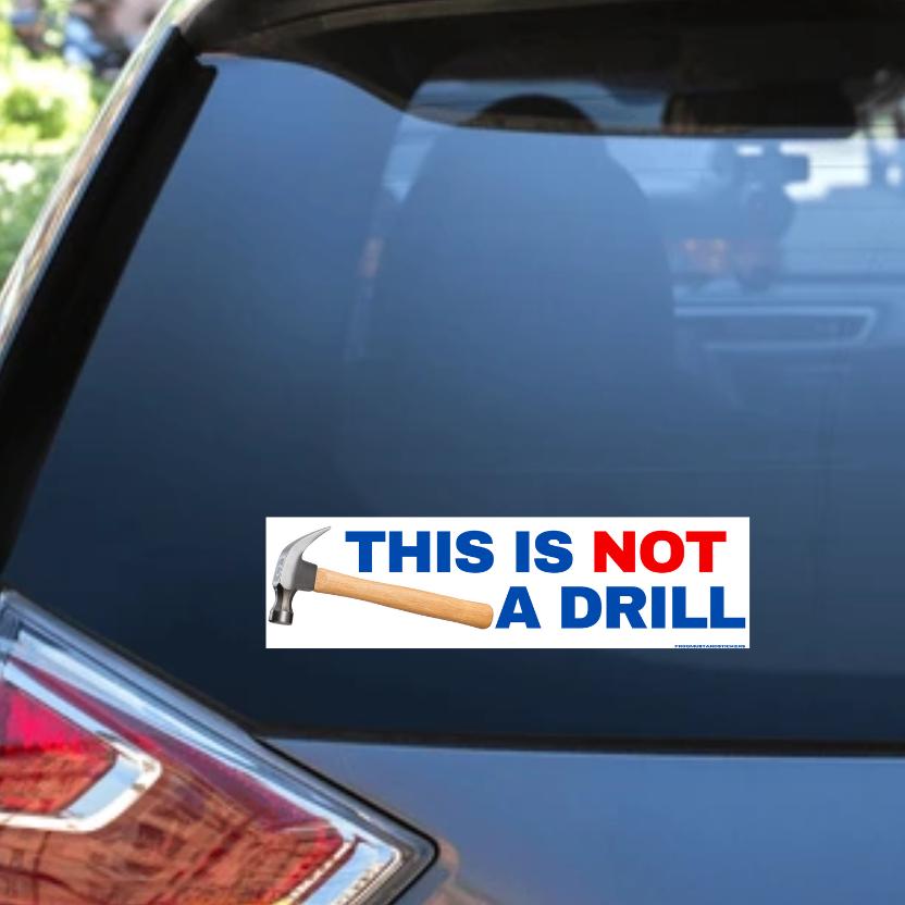 This is not a drill (hammer) - frogmustard stickers