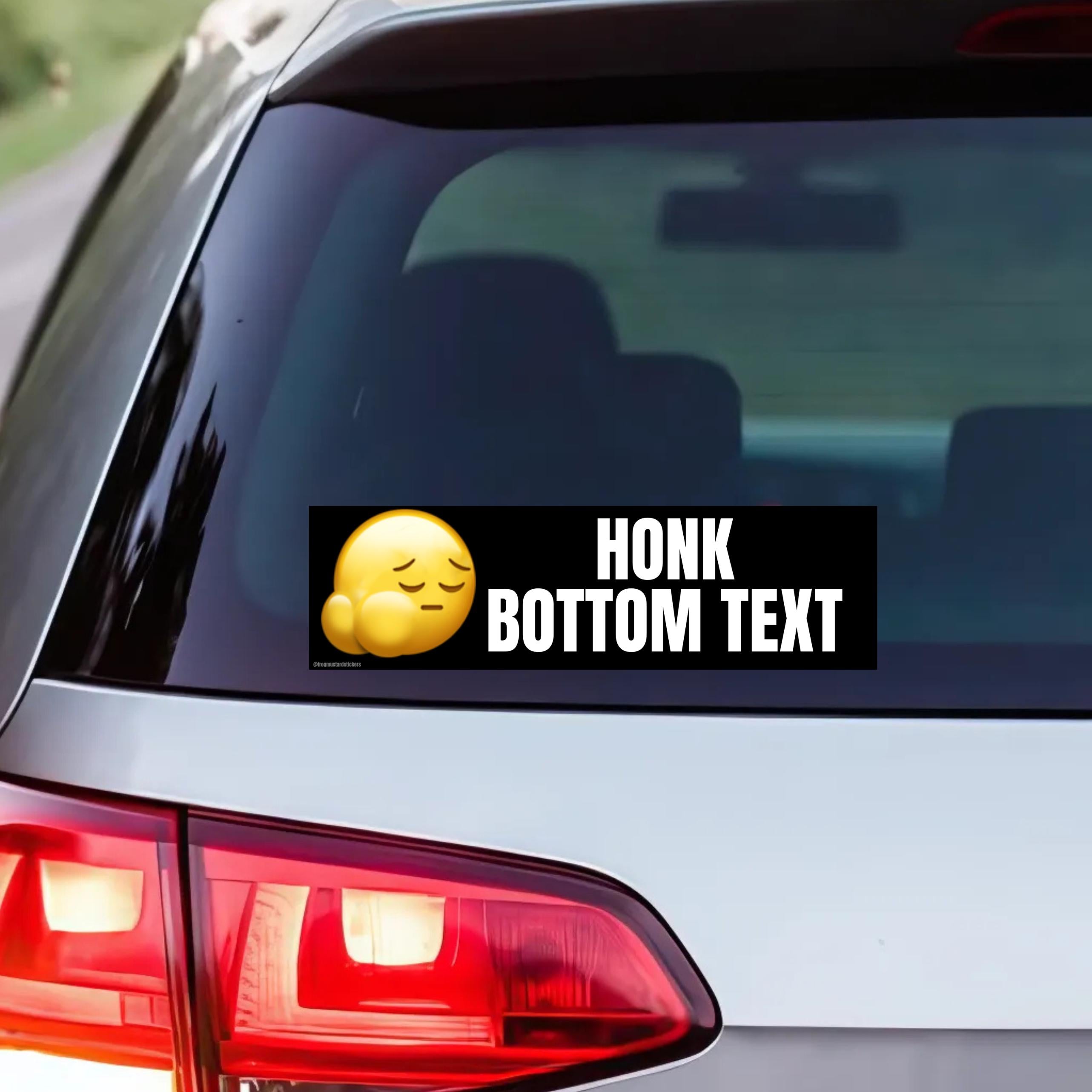 Honk Bottom Text | Water Bottle Sticker | Gen Z Meme | Bumper Sticker OR Magnet 8.5" x 2.5" Premium Weather-proof Vinyl