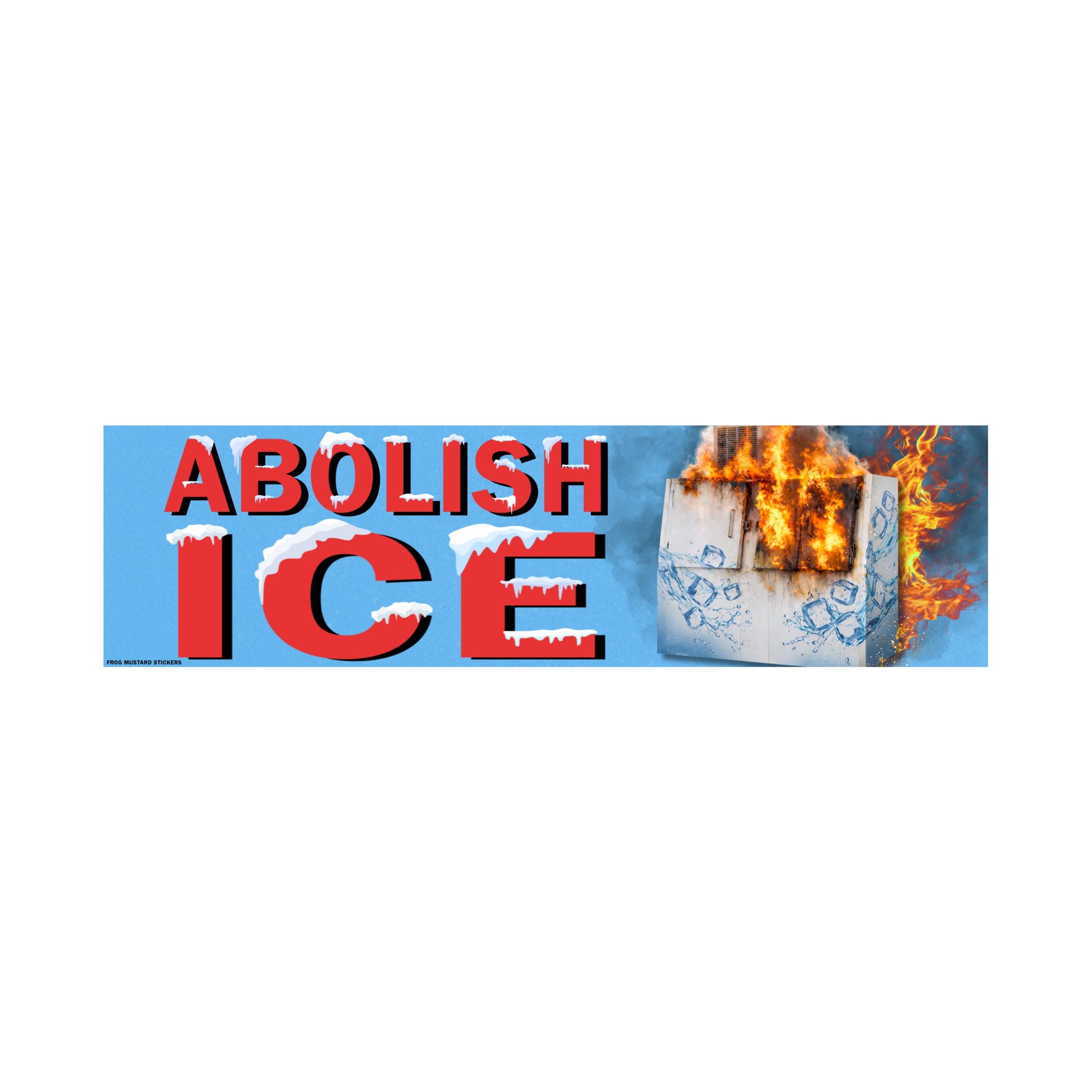 Abolish ICE Bumper Sticker or Magnet - Weatherproof Vinyl Decal