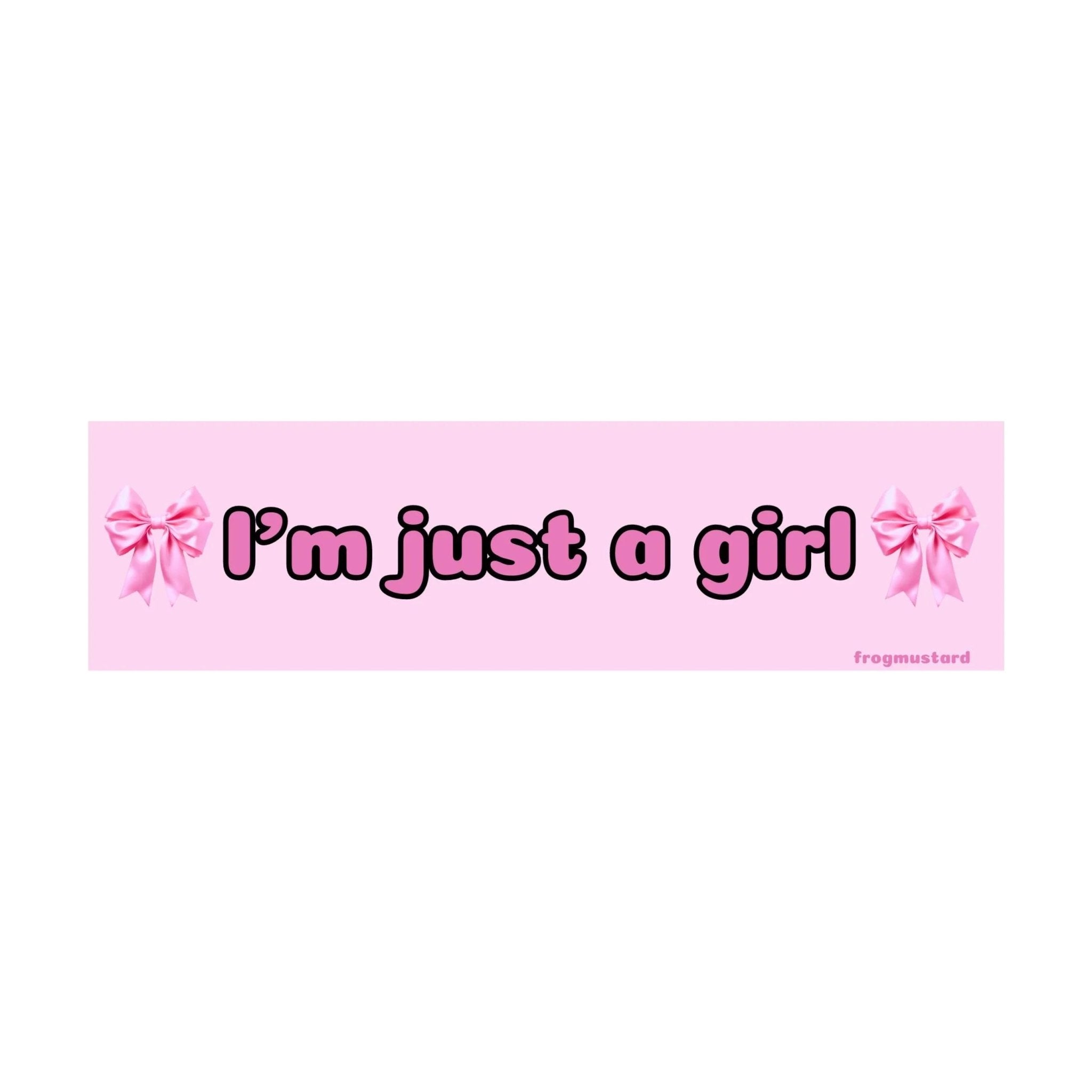 I'm Just a Girl - Frog Mustard Stickers