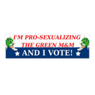 I'm Pro - Sexualizing the Green M&M and I Vote! - Frog Mustard Stickers
