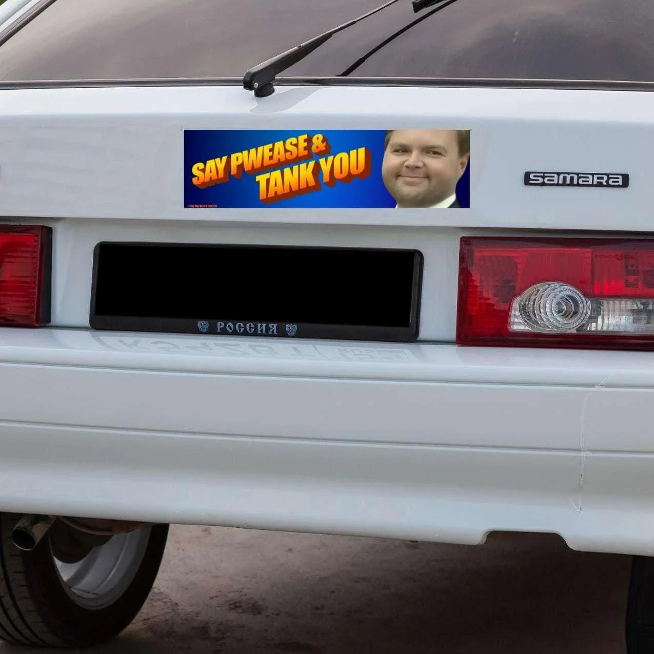 JD Vance: 'Say Pwease & Tank You' - Frog Mustard Stickers