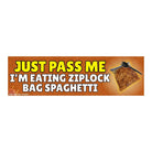Just Pass Me! I'm Eating Ziplock Bag Spaghetti - Frog Mustard Stickers