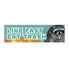 Live Fast, Eat Trash Racoon - Frog Mustard Stickers