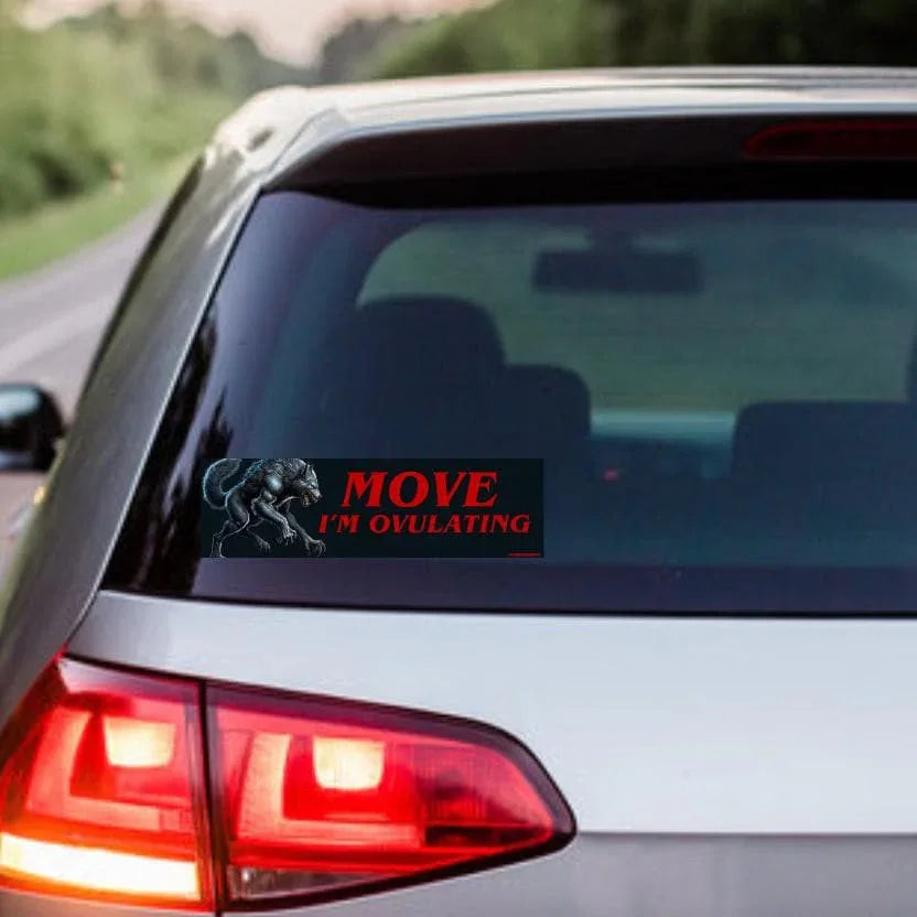 MOVE I'm Ovulating Wolf - Frog Mustard Stickers