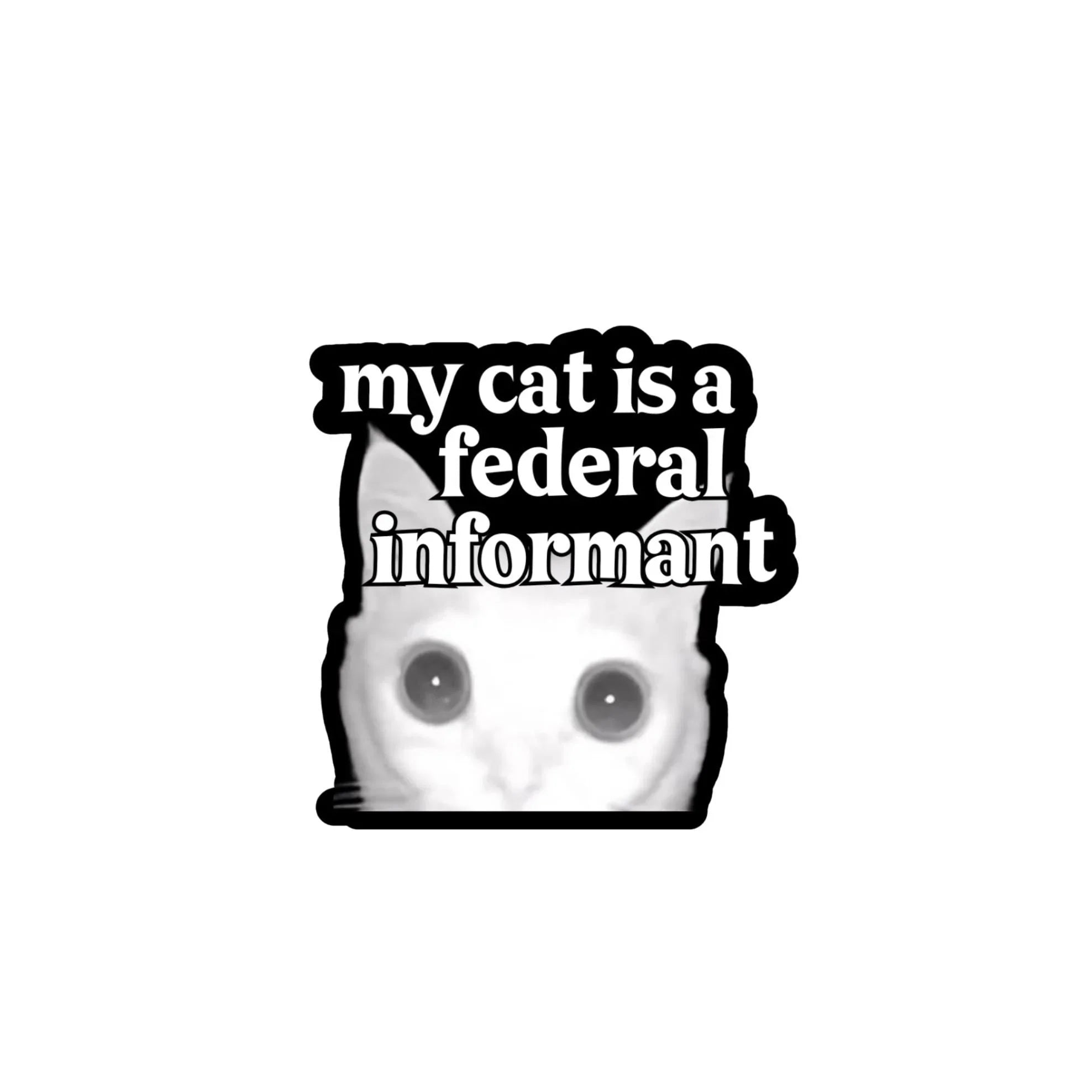 My Cat is a Federal Informant - Die Cut - Frog Mustard Stickers