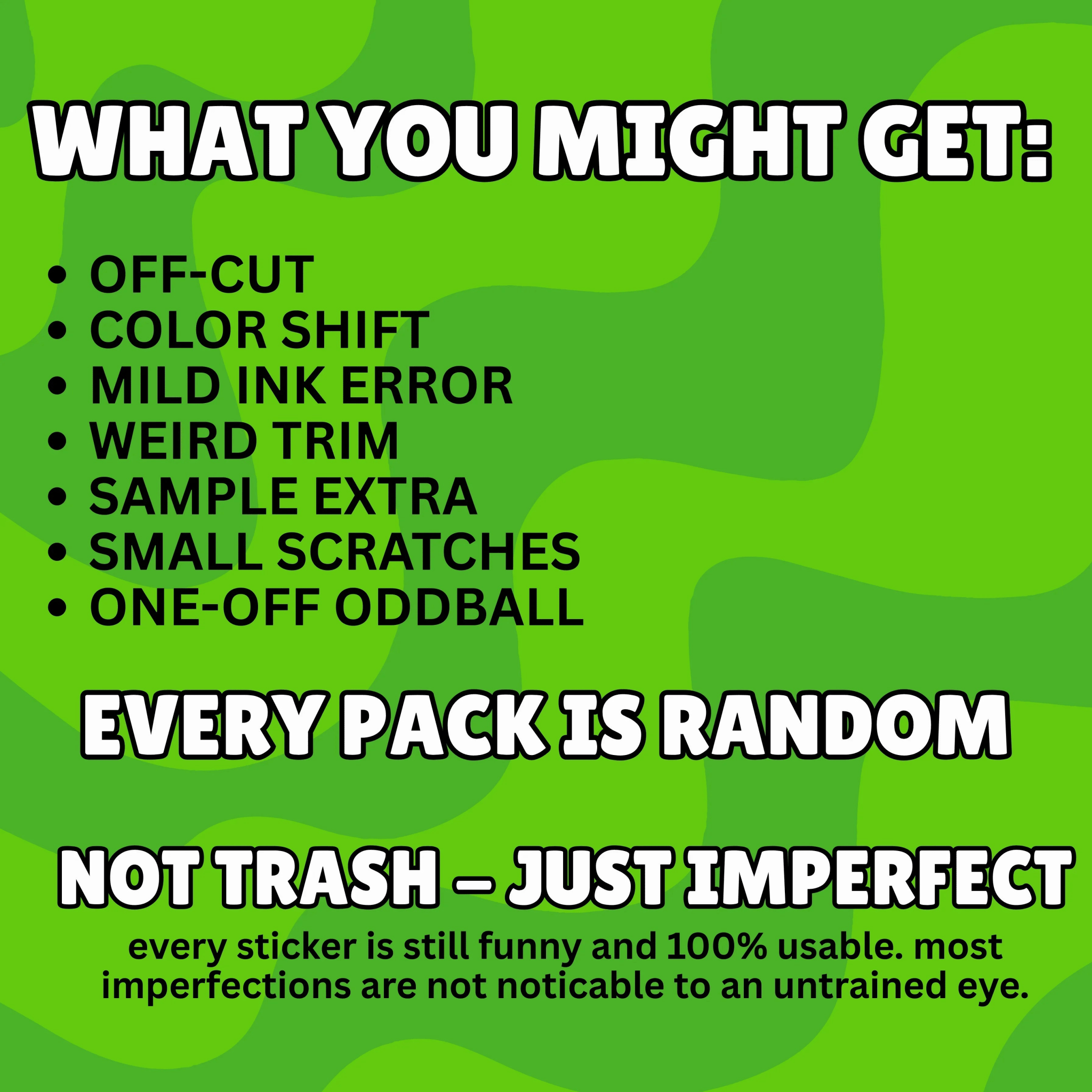 Mystery Misprint Sampler 5 - Pack Bundle (Up to 80% in Savings!) - Frog Mustard Stickers