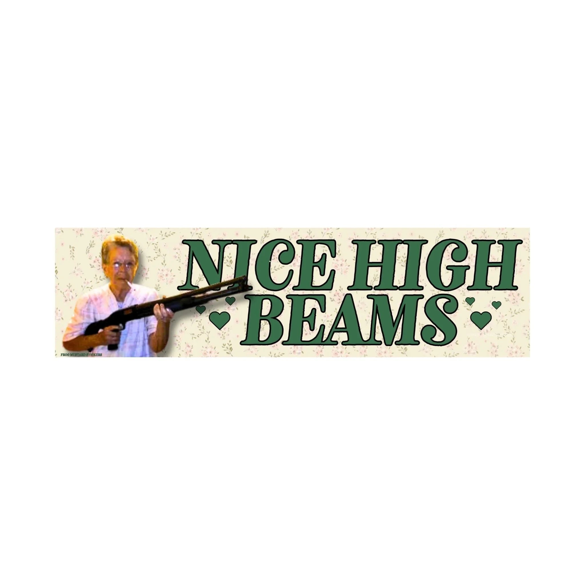 Nice High Beams - Frog Mustard Stickers
