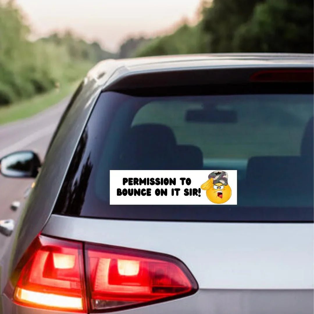 Permission to Bounce On It, Sir! - Frog Mustard Stickers