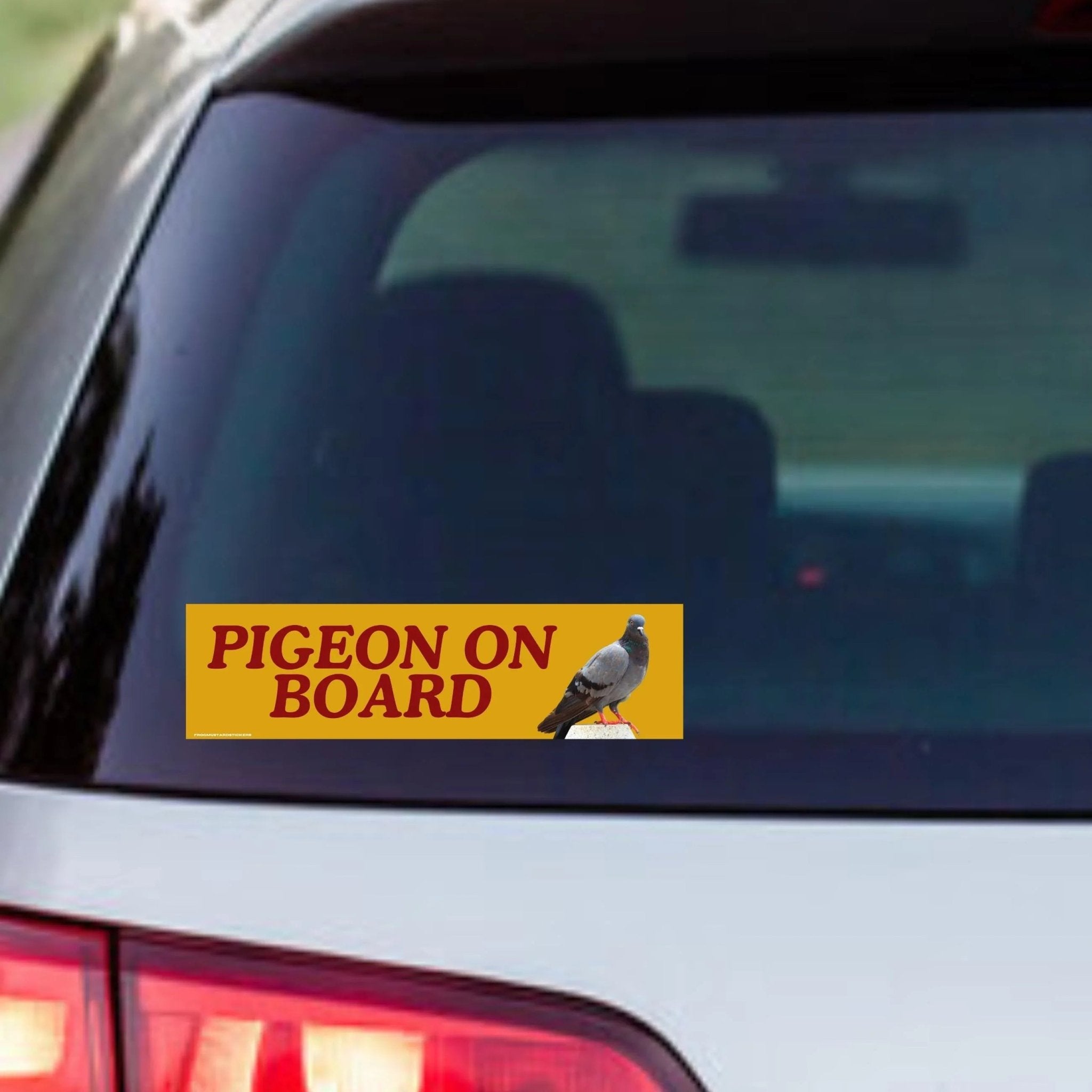 Pigeon on Board Decal - Frog Mustard Stickers