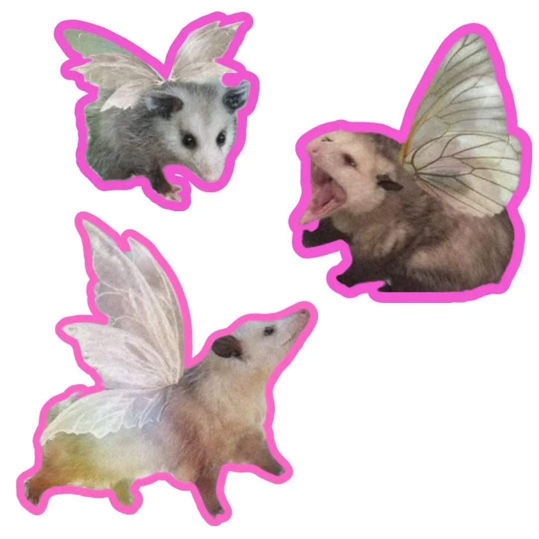 Possum Fairy Die Cut Stickers 3 - Pack - Frog Mustard Stickers