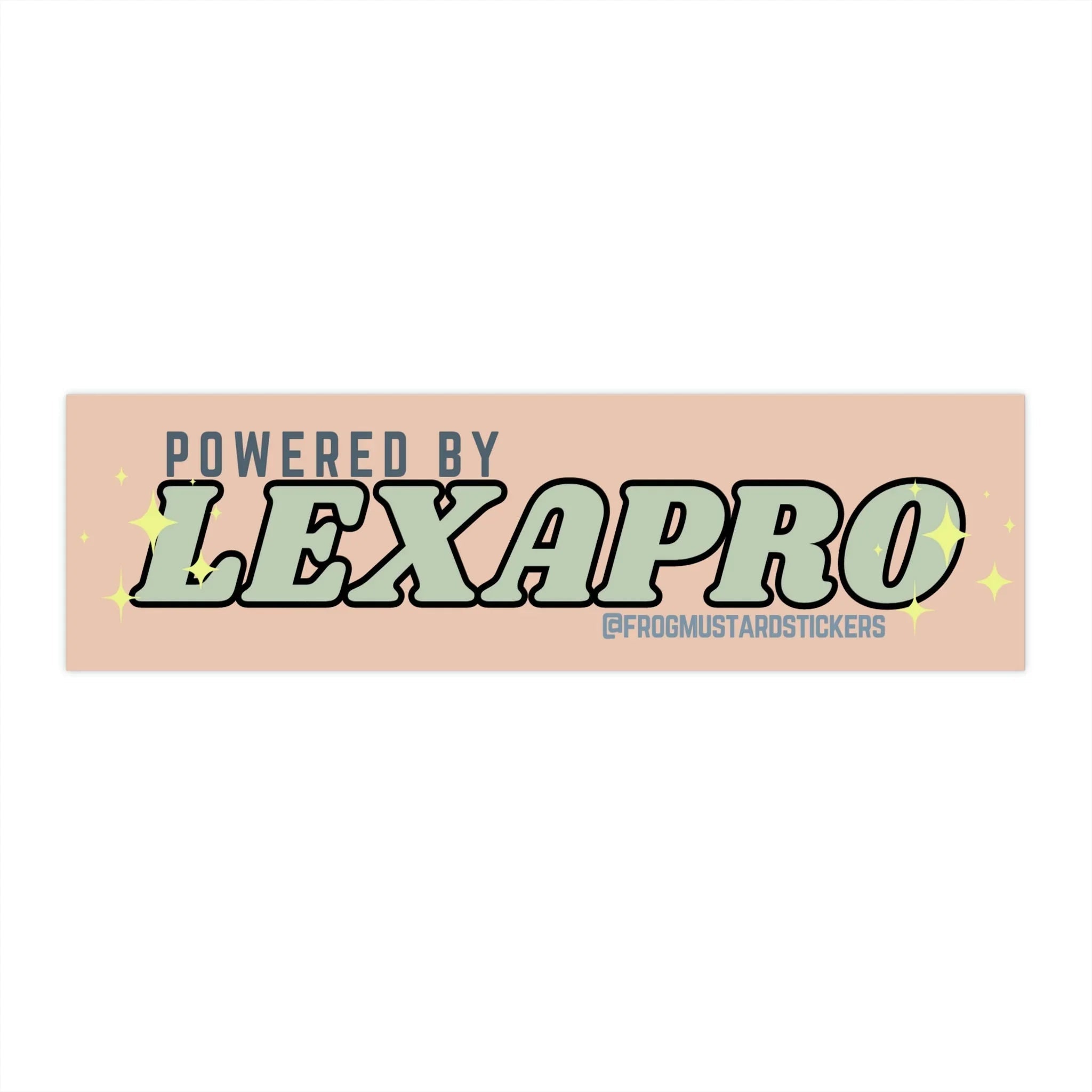 Powered by Lexapro - Frog Mustard Stickers