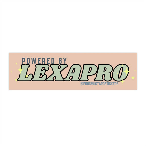 Powered by Lexapro – Anxious Driver Sticker for Road Anxiety