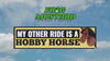 My Other Ride is a Hobby Horse Bumper Sticker or Magnet | Funny Bumper Sticker | 8.5" x 2.5" | Premium Weather-proof Waterproof Vinyl