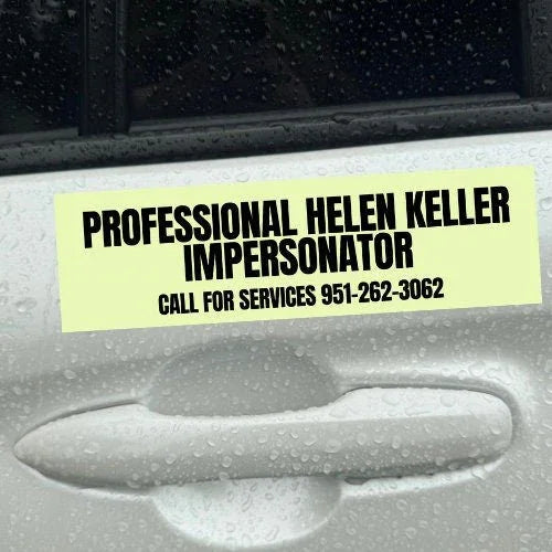 Professional Helen Keller Impersonator - Frog Mustard Stickers