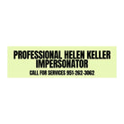 Professional Helen Keller Impersonator - Frog Mustard Stickers