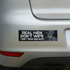 REAL MEN DON’T WIPE (I Don’t Touch Man Butts) - Frog Mustard Stickers