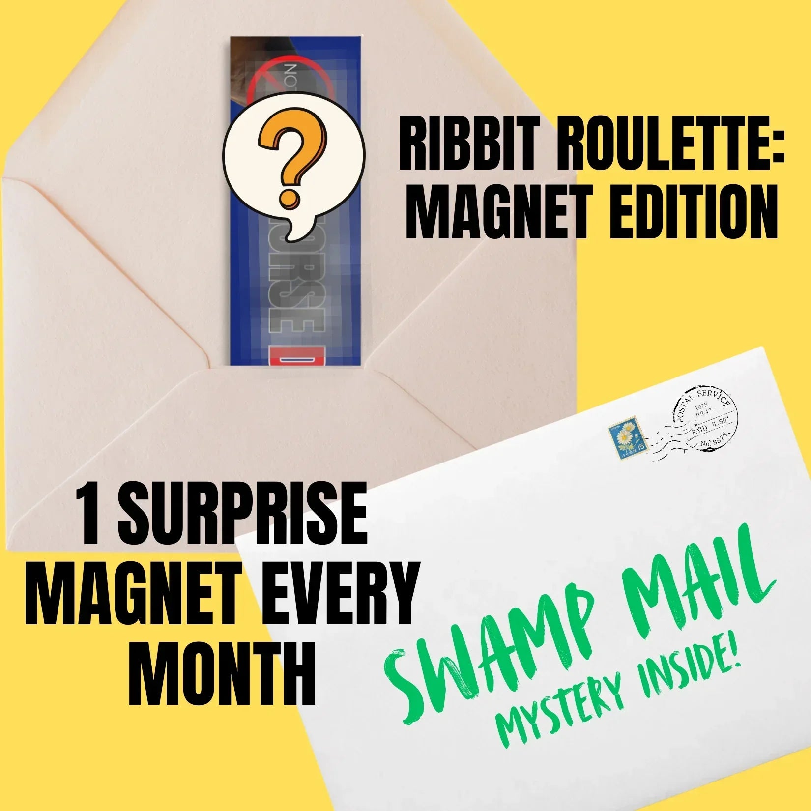 Ribbit Roulette: Magnet Edition (1 Magnet/Month) - Frog Mustard Stickers