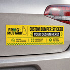 Single Custom Sticker or Magnet - Your Design, Your Size (Up to 8.5" x 4" - Please Read Product Description) - Frog Mustard Stickers