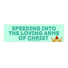 Speeding into the Loving Arms of Christ - Frog Mustard Stickers