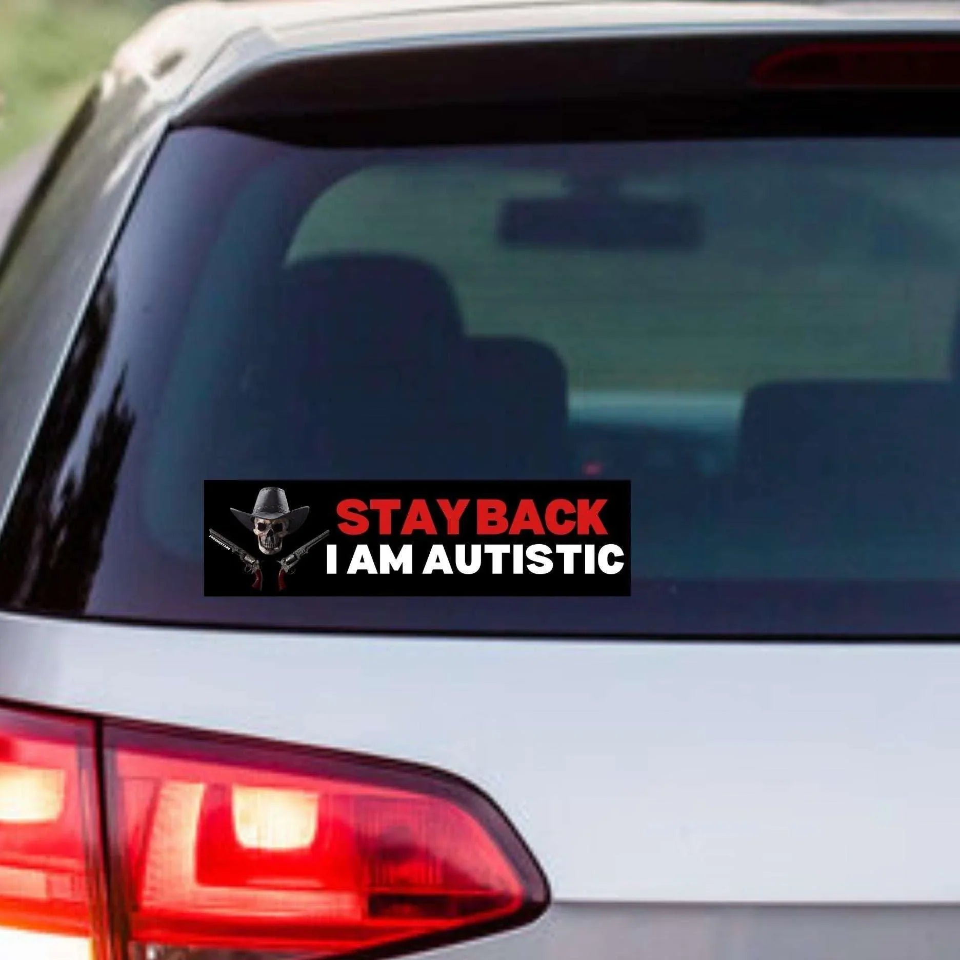 Stay Back! I Am Autistic - Frog Mustard Stickers