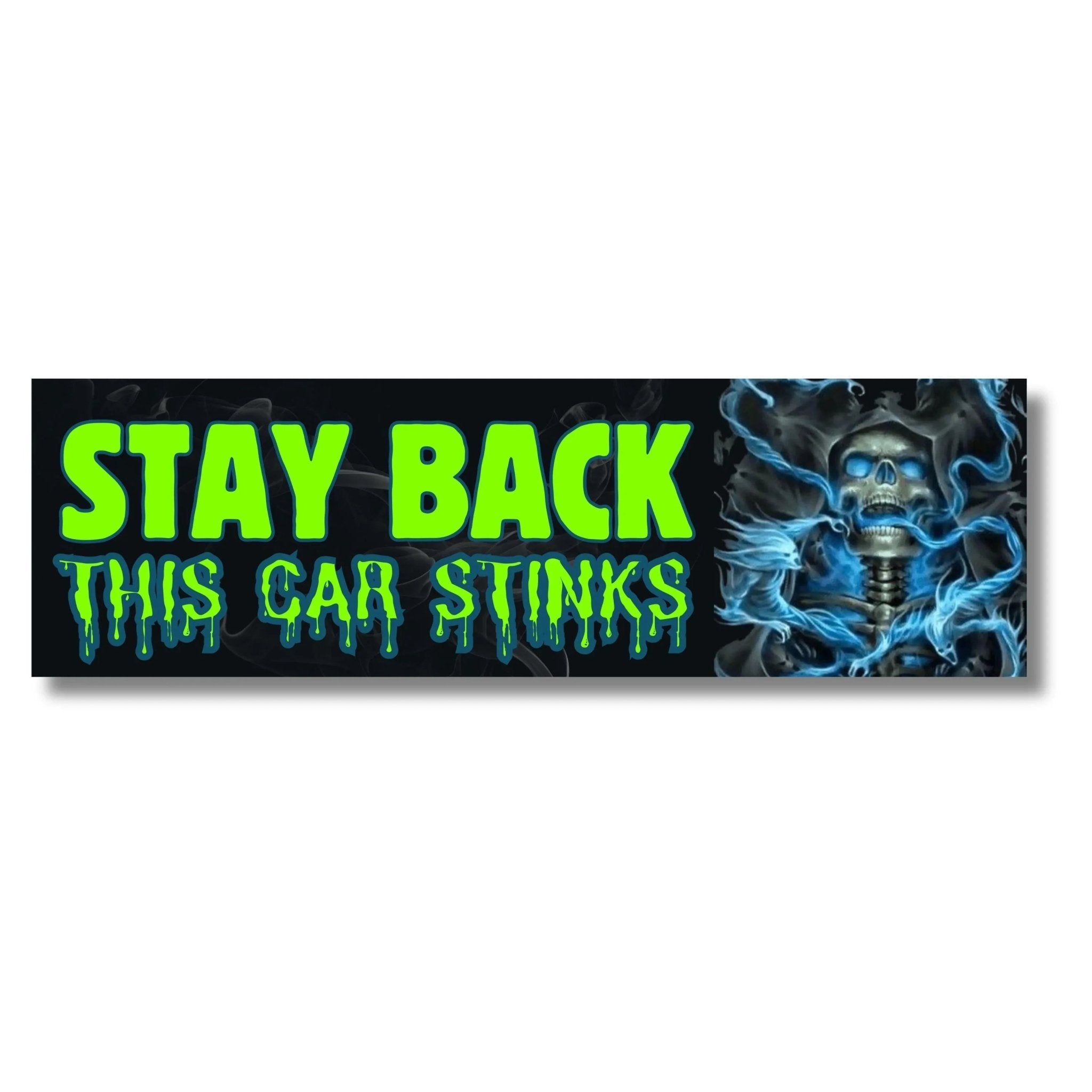 Stay Back, This Car Stinks - Frog Mustard Stickers