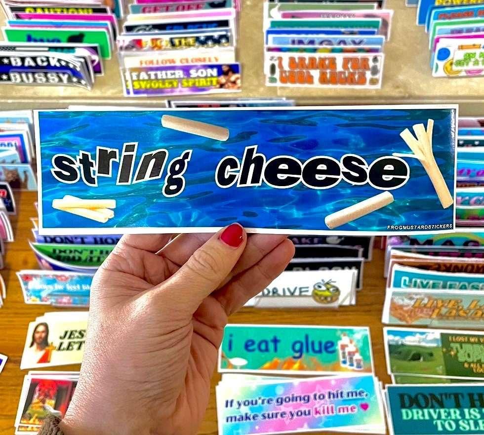 String Cheese - Frog Mustard Stickers