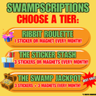 Swampscriptions: Monthly Stickers & Magnets (up to 70% off) 🐸📦 - Frog Mustard Stickers