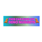 This Car Runs on Dino Nuggets - Frog Mustard Stickers