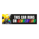 This Car Runs on Gender Fluid - Frog Mustard Stickers