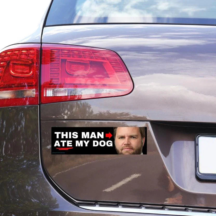 This Man (JD Vance) Ate my DOG/CAT - Frog Mustard Stickers