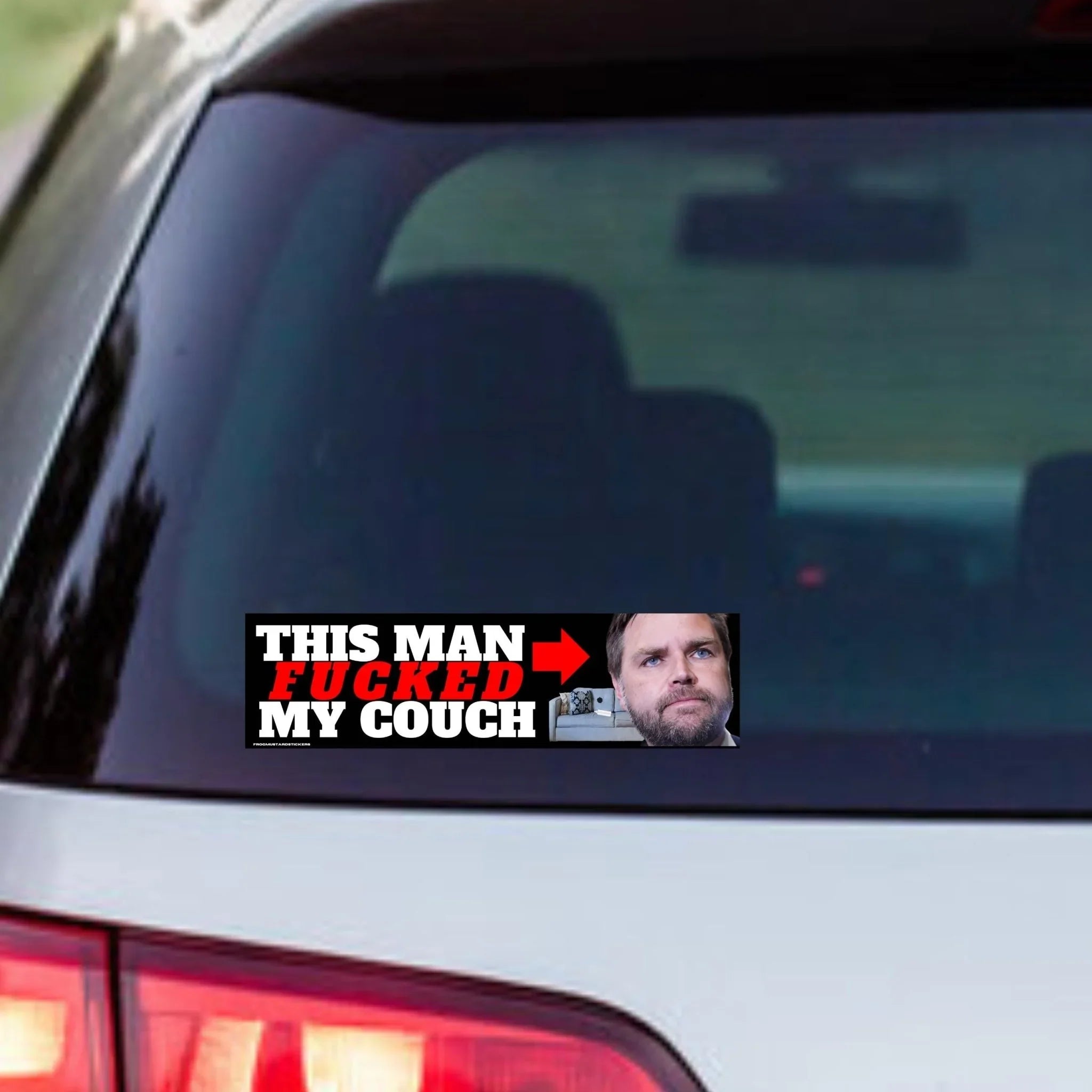 This Man (JD Vance) F****d my Couch - Frog Mustard Stickers