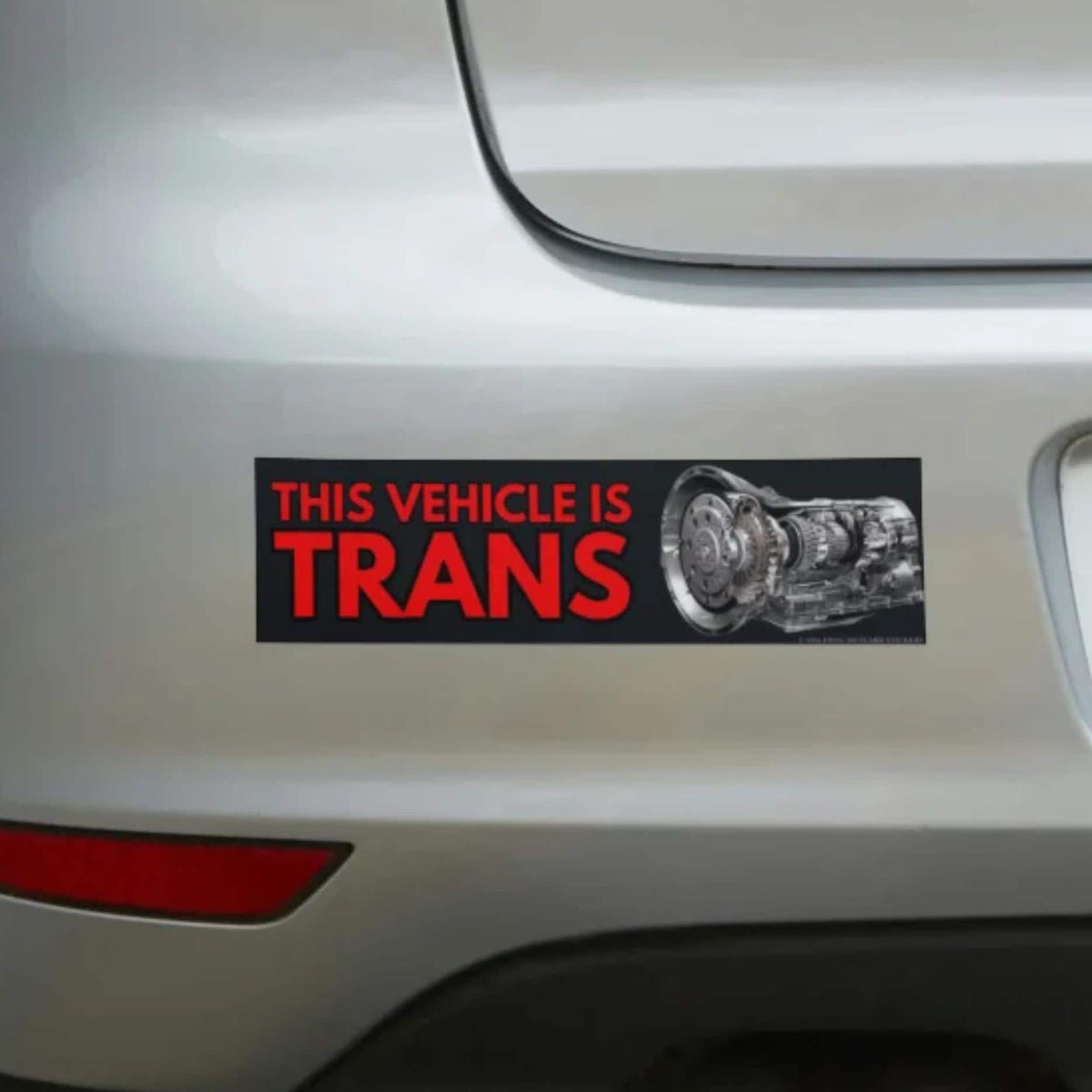 This Vehicle Is Trans - Frog Mustard Stickers