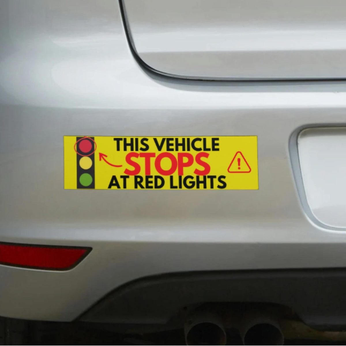 This Vehicle Stops at Red Lights - Frog Mustard Stickers