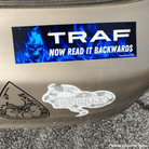TRAF - Now Read it Backwards - Frog Mustard Stickers
