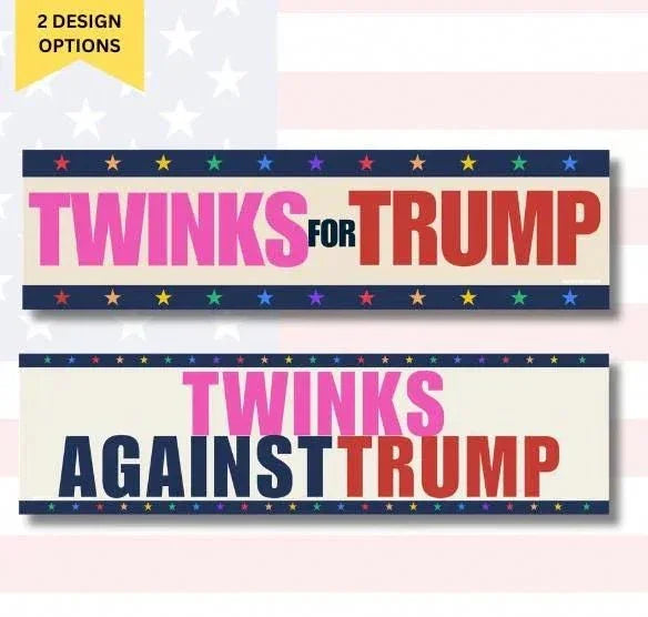 Twinks For (or Against) Trump - Frog Mustard Stickers