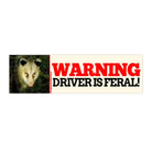WARNING! Driver is FERAL | Possum Decal - Frog Mustard Stickers