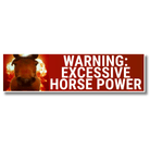 WARNING: Excessive Horsepower - Frog Mustard Stickers
