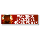 WARNING: Excessive Horsepower - Frog Mustard Stickers