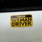 Warning: Woman Driver - Frog Mustard Stickers