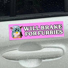 Will Brake for Furbies - Frog Mustard Stickers